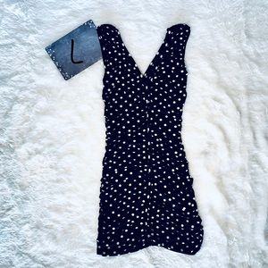 3/$30 Body-con B&W Polka Dot dress- Juniors L